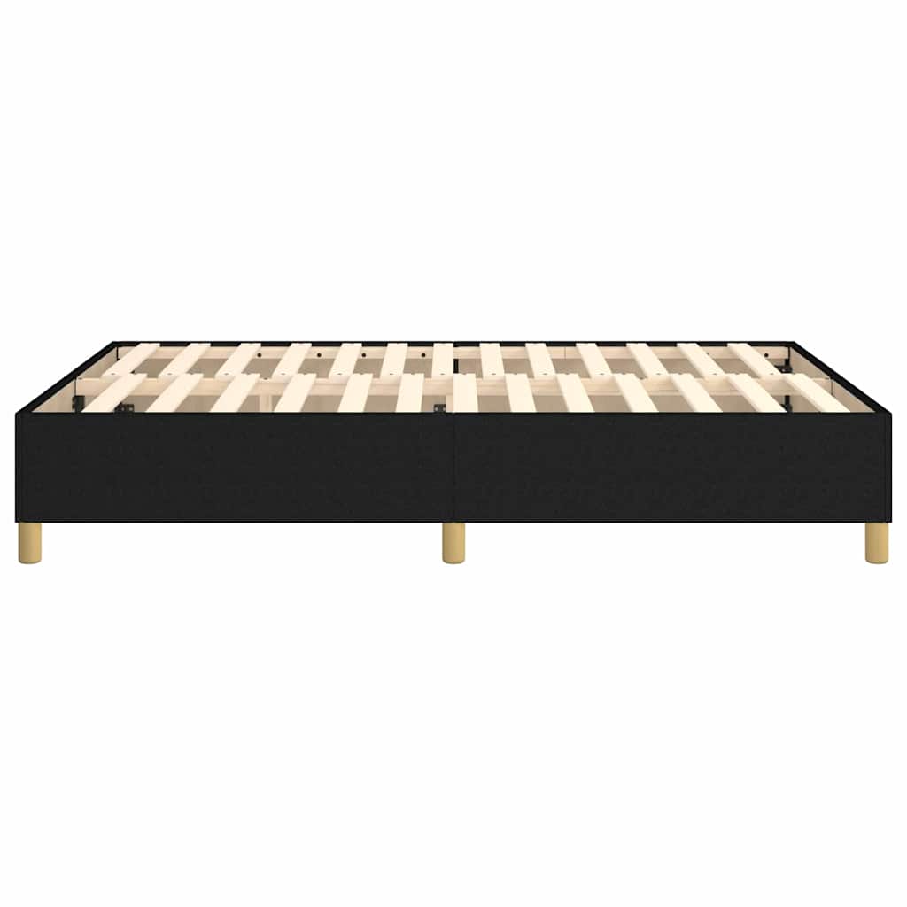 Struttura Letto a Rete a Molle Nero 140x190 cm in Tessuto