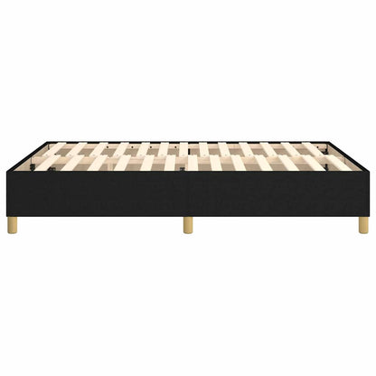 Struttura Letto a Rete a Molle Nero 140x190 cm in Tessuto