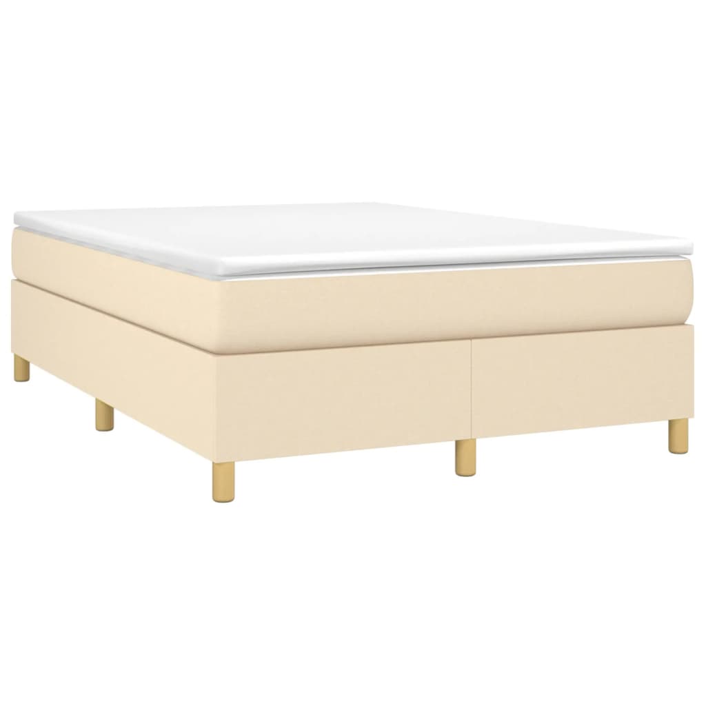 Struttura Letto a Rete a Molle Crema 140x190 cm in Tessuto | homemem39