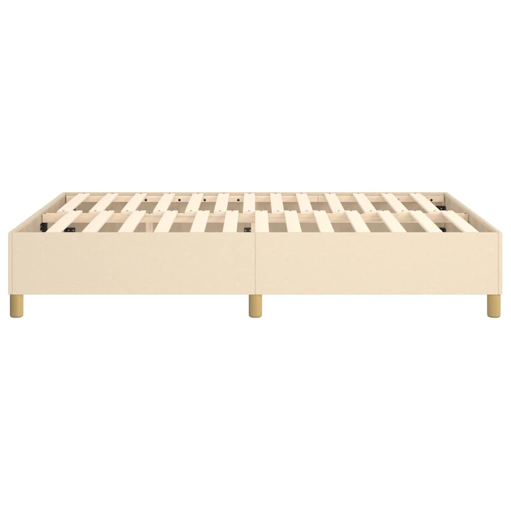 Struttura Letto a Rete a Molle Crema 140x190 cm in Tessuto