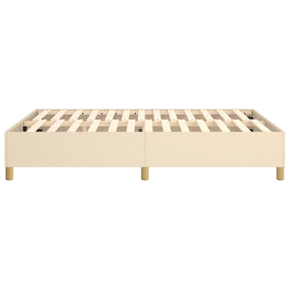 Struttura Letto a Rete a Molle Crema 140x190 cm in Tessuto
