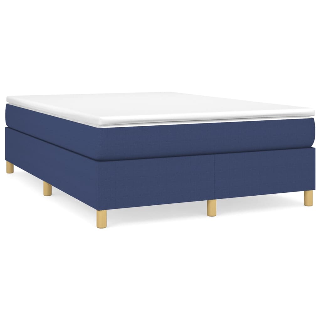 Struttura Letto a Rete a Molle Blu 140x190 cm in Tessuto | homemem39