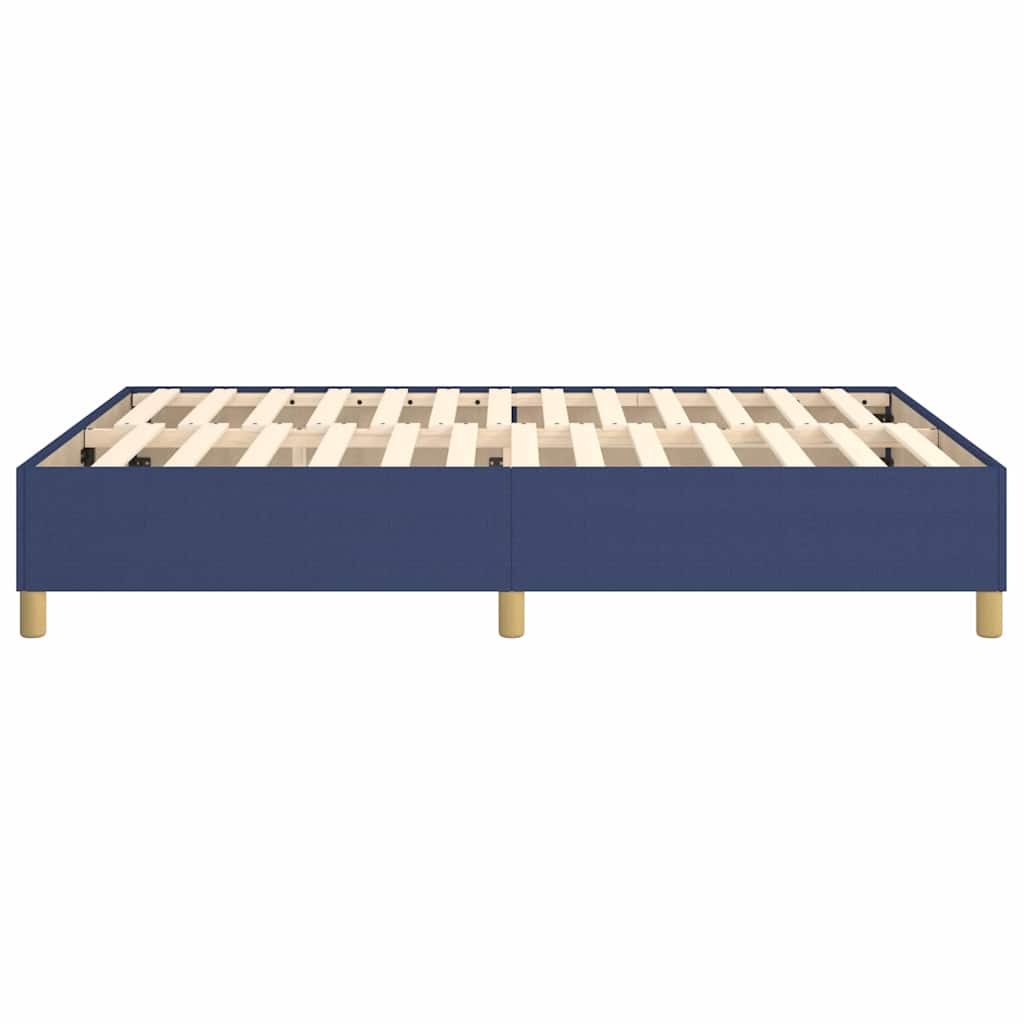 Struttura Letto a Rete a Molle Blu 140x190 cm in Tessuto
