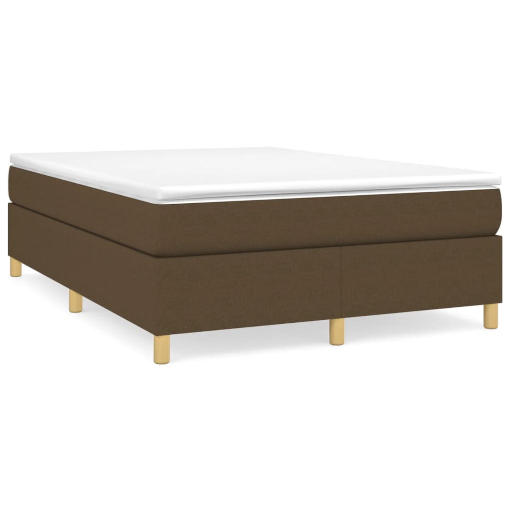 Struttura Letto a Rete a Molle Marrone Scuro 140x200 cm Tessuto | homemem39