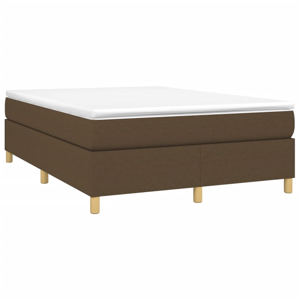 Struttura Letto a Rete a Molle Marrone Scuro 140x200 cm Tessuto | homemem39