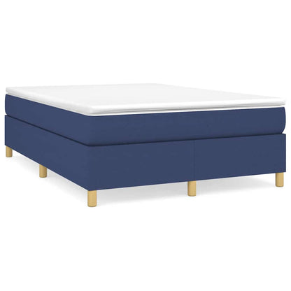 Struttura Letto a Rete a Molle Blu 140x200 cm in Tessuto