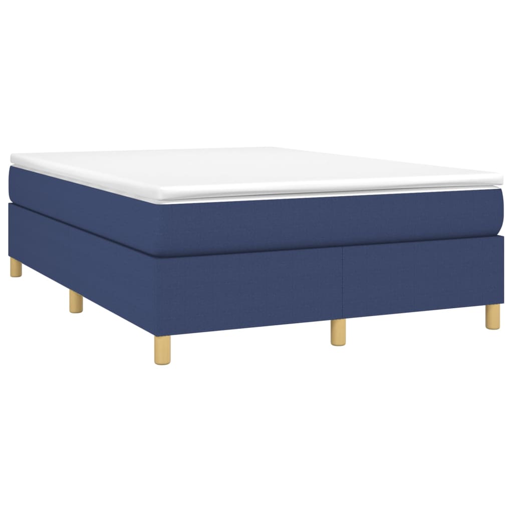 Struttura Letto a Rete a Molle Blu 140x200 cm in Tessuto | homemem39