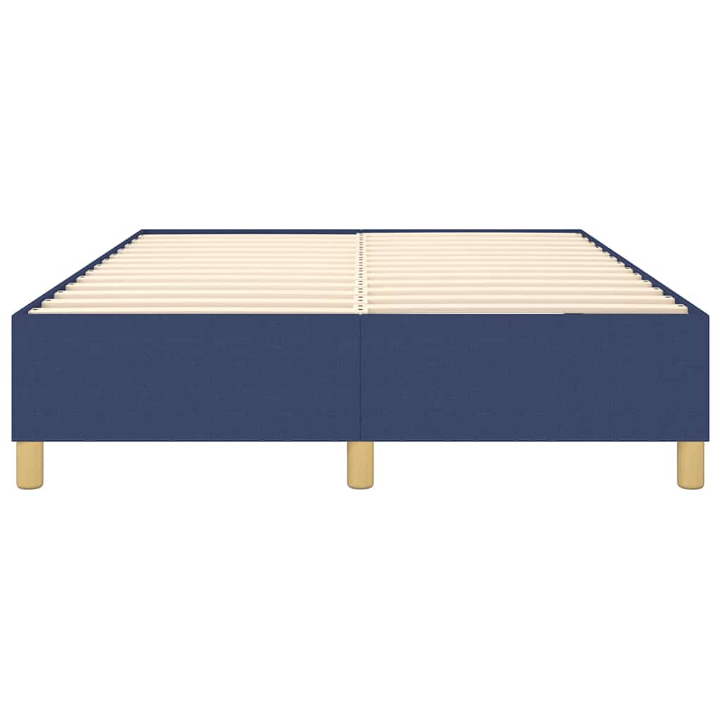 Struttura Letto a Rete a Molle Blu 140x200 cm in Tessuto