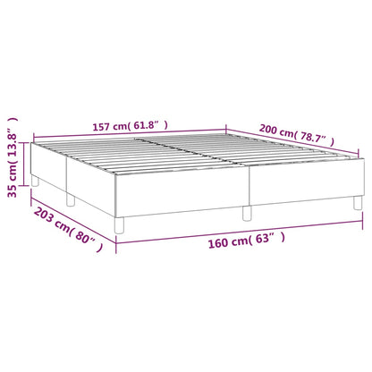 Struttura Letto a Rete a Molle Grigio Scuro 160x200 cm Tessuto | homemem39