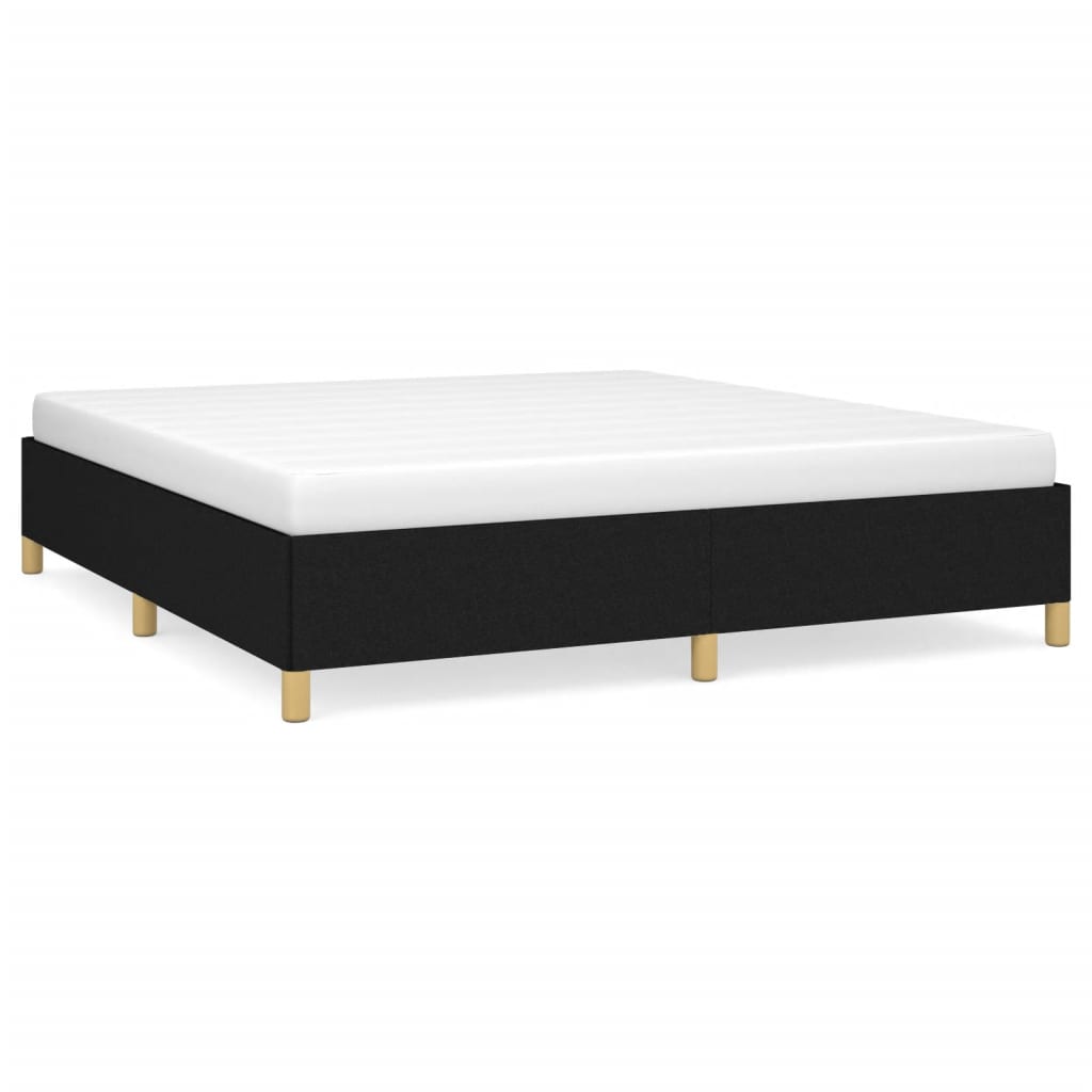 Struttura Letto a Rete a Molle Nero 160x200 cm in Tessuto | homemem39