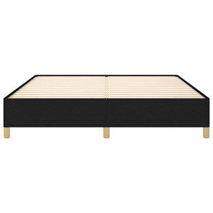 Struttura Letto a Rete a Molle Nero 160x200 cm in Tessuto
