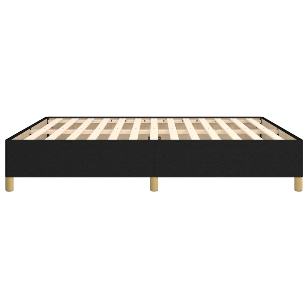 Struttura Letto a Rete a Molle Nero 160x200 cm in Tessuto | homemem39