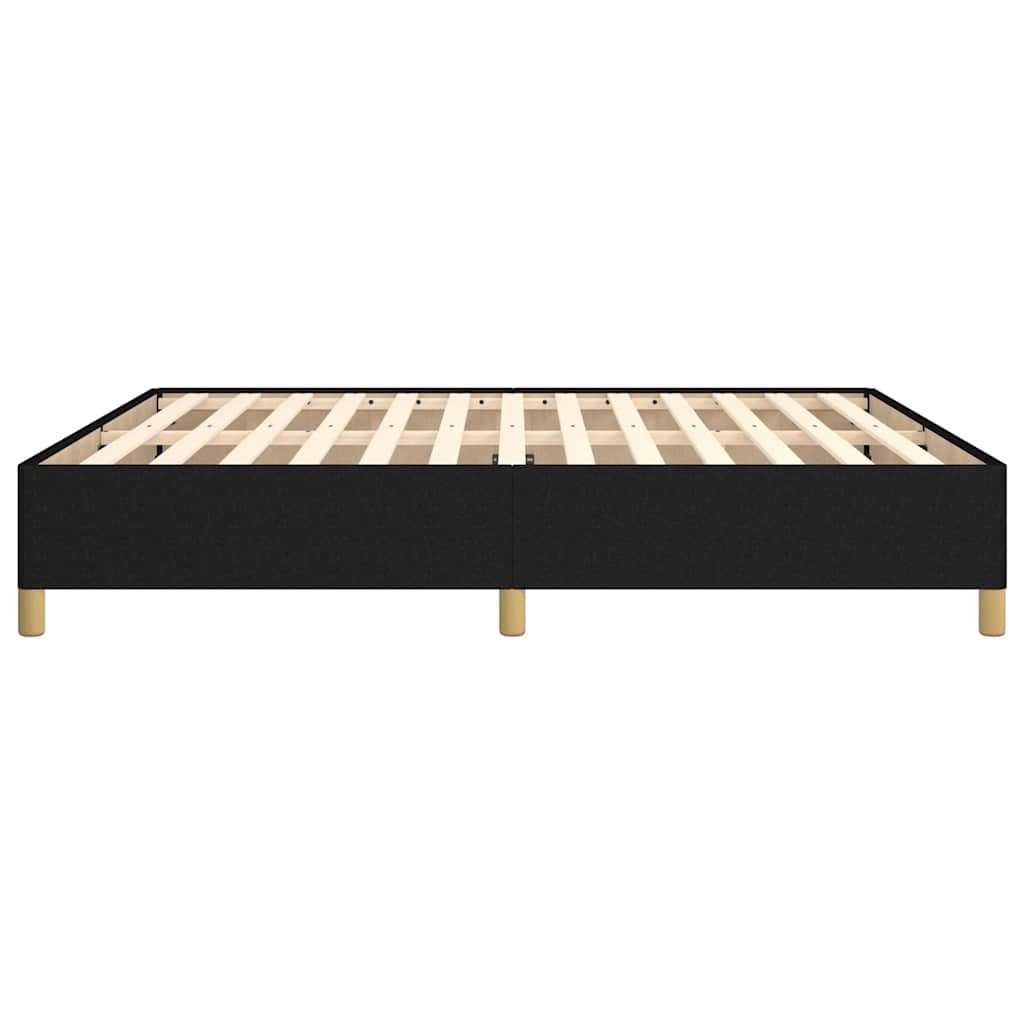 Struttura Letto a Rete a Molle Nero 160x200 cm in Tessuto