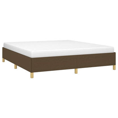 Struttura Letto a Rete a Molle Marrone Scuro 160x200 cm Tessuto