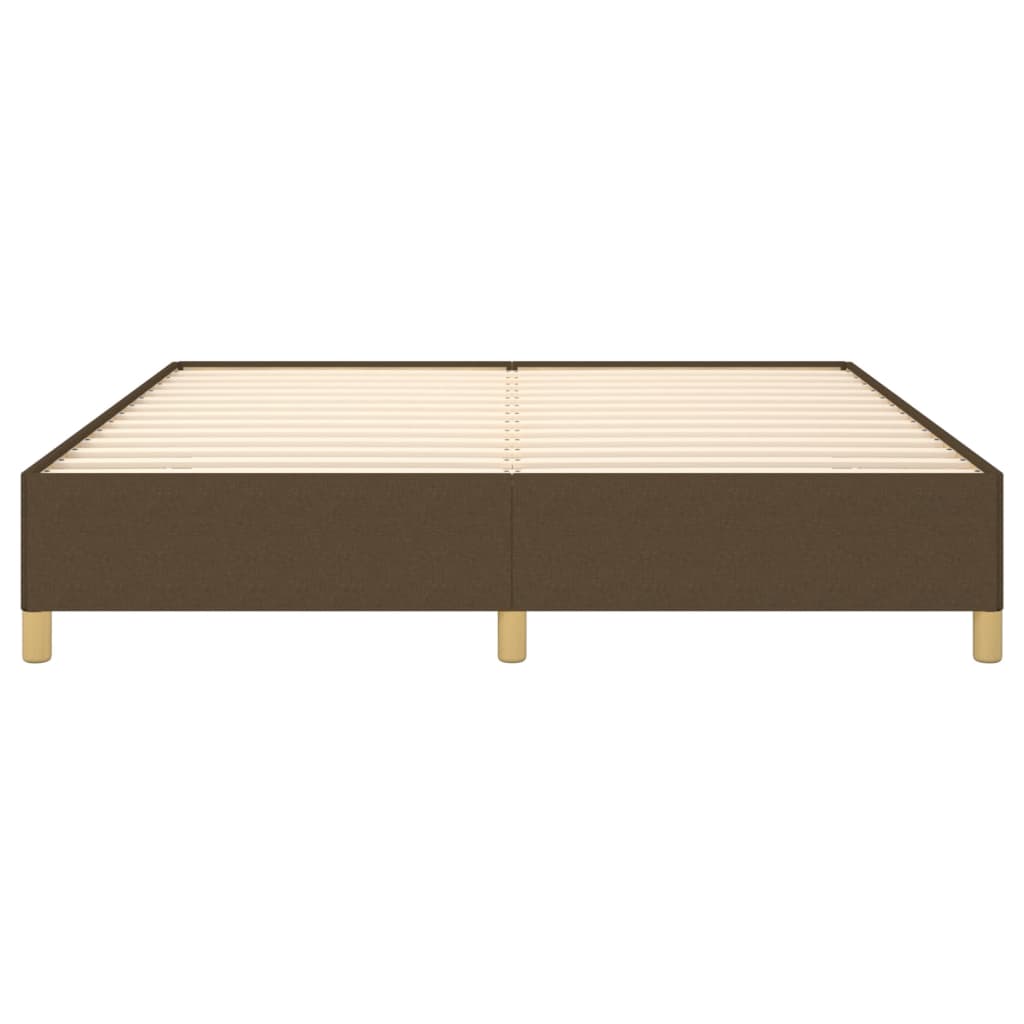 Struttura Letto a Rete a Molle Marrone Scuro 160x200 cm Tessuto
