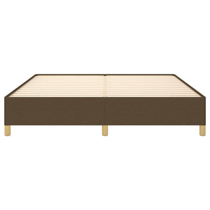 Struttura Letto a Rete a Molle Marrone Scuro 160x200 cm Tessuto