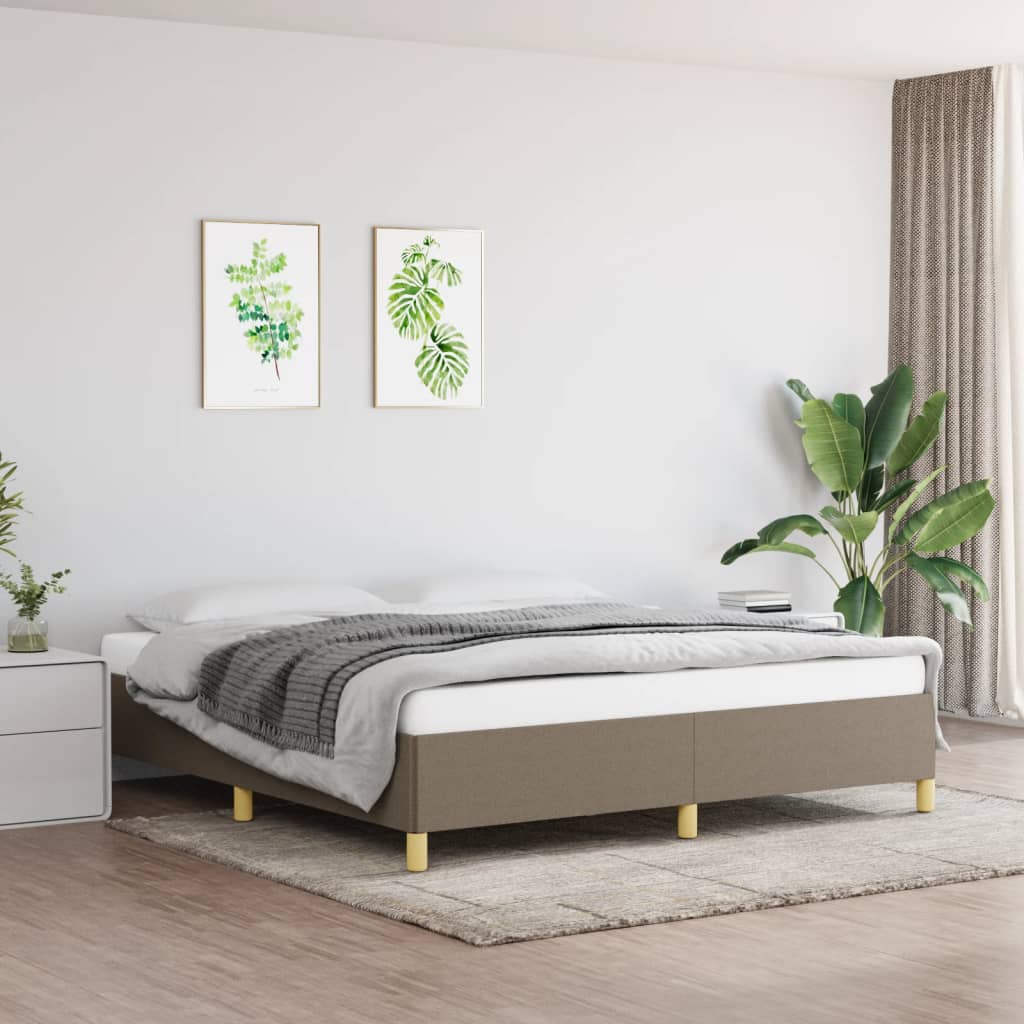 Struttura Letto a Rete a Molle Tortora 160x200 cm in Tessuto | homemem39