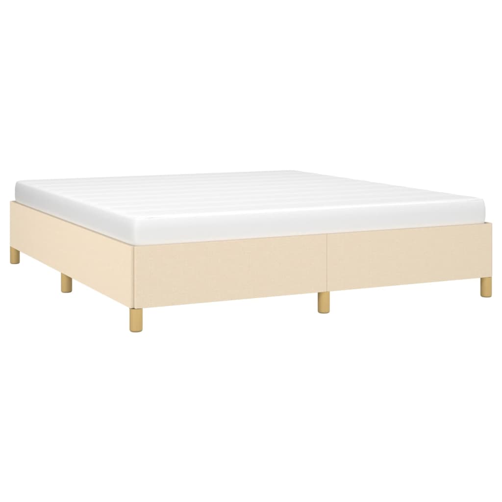 Struttura Letto a Rete a Molle Crema 160x200 cm in Tessuto | homemem39
