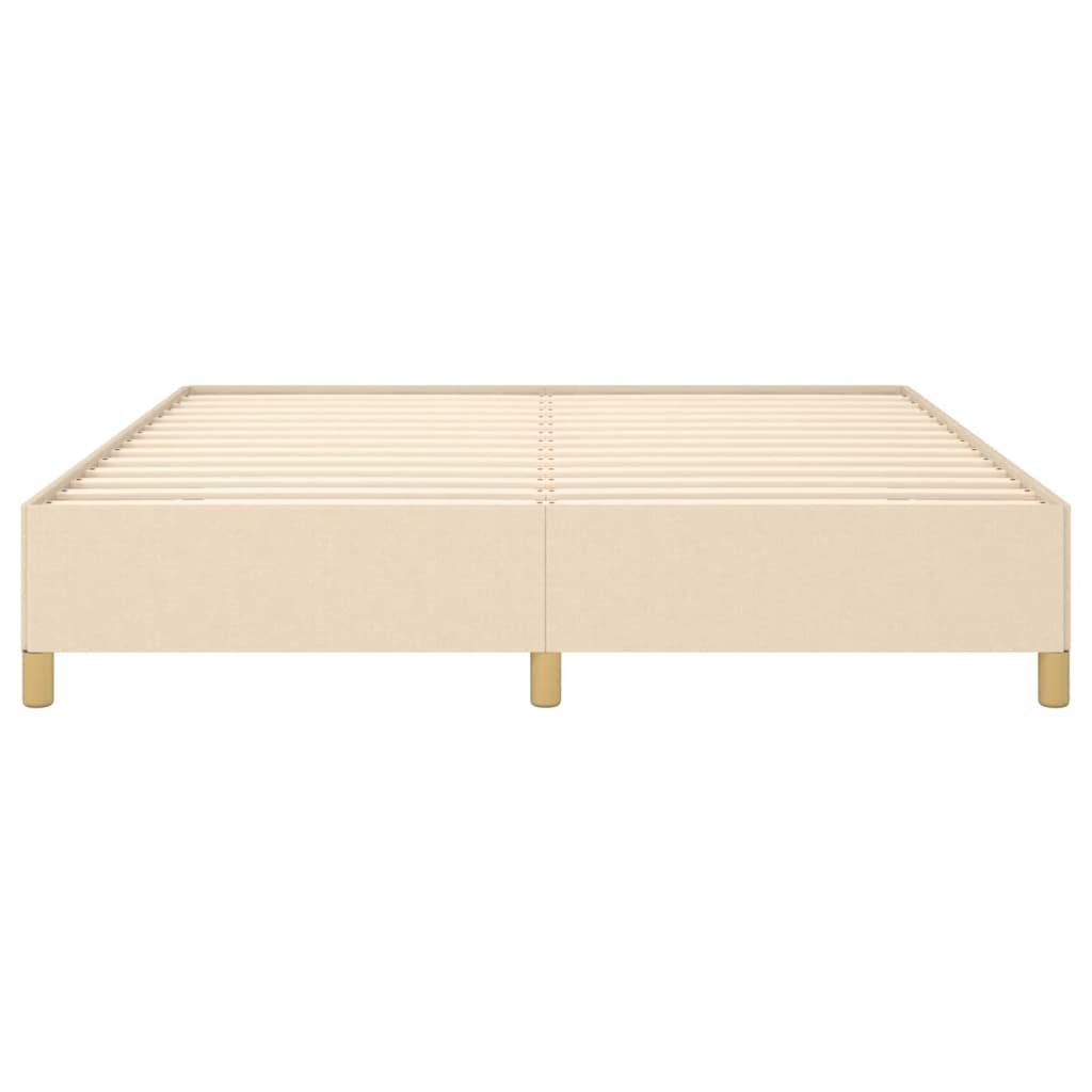 Struttura Letto a Rete a Molle Crema 160x200 cm in Tessuto | homemem39