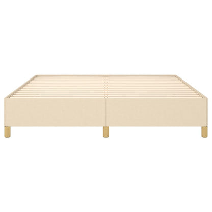 Struttura Letto a Rete a Molle Crema 160x200 cm in Tessuto | homemem39