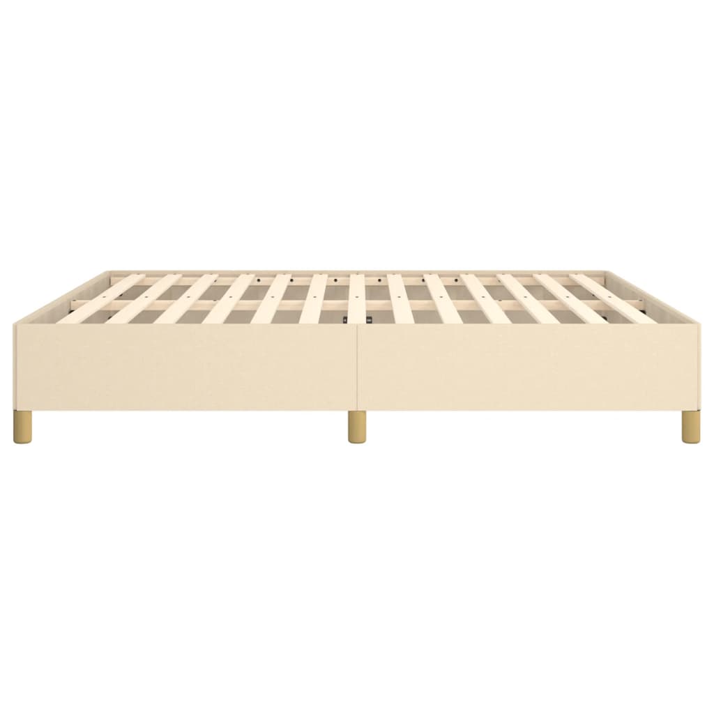 Struttura Letto a Rete a Molle Crema 160x200 cm in Tessuto | homemem39