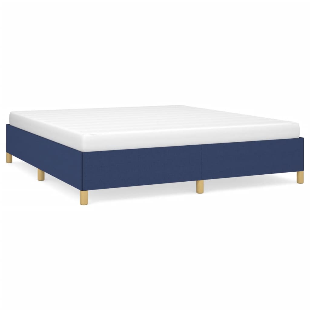 Struttura Letto a Rete a Molle Blu 160x200 cm in Tessuto | homemem39