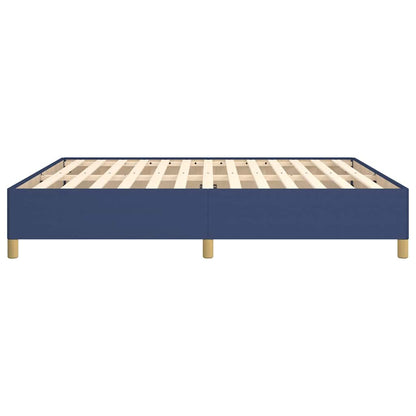 Struttura Letto a Rete a Molle Blu 160x200 cm in Tessuto