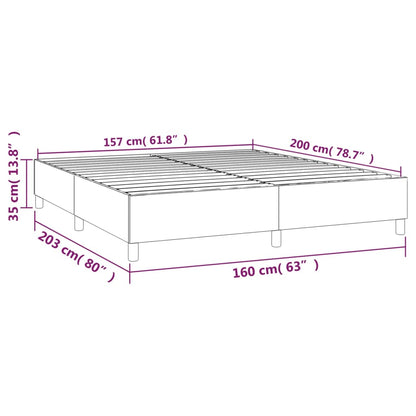 Struttura Letto a Rete a Molle Blu 160x200 cm in Tessuto | homemem39