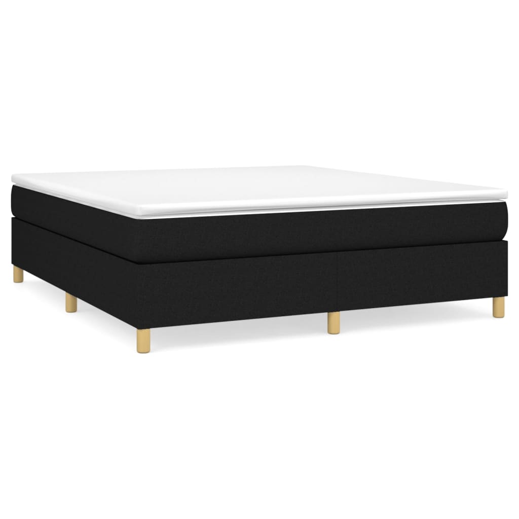 Struttura Letto a Rete a Molle Nero 180x200 cm in Tessuto | homemem39
