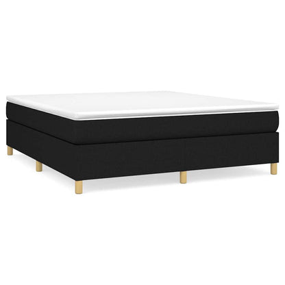 Struttura Letto a Rete a Molle Nero 180x200 cm in Tessuto