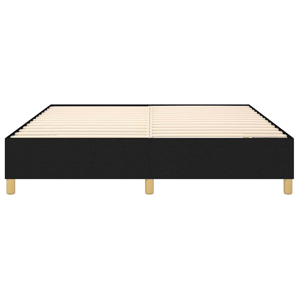 Struttura Letto a Rete a Molle Nero 180x200 cm in Tessuto
