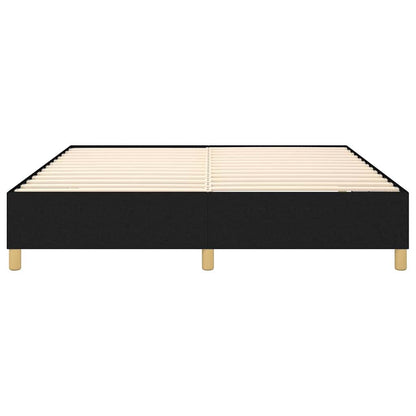 Struttura Letto a Rete a Molle Nero 180x200 cm in Tessuto