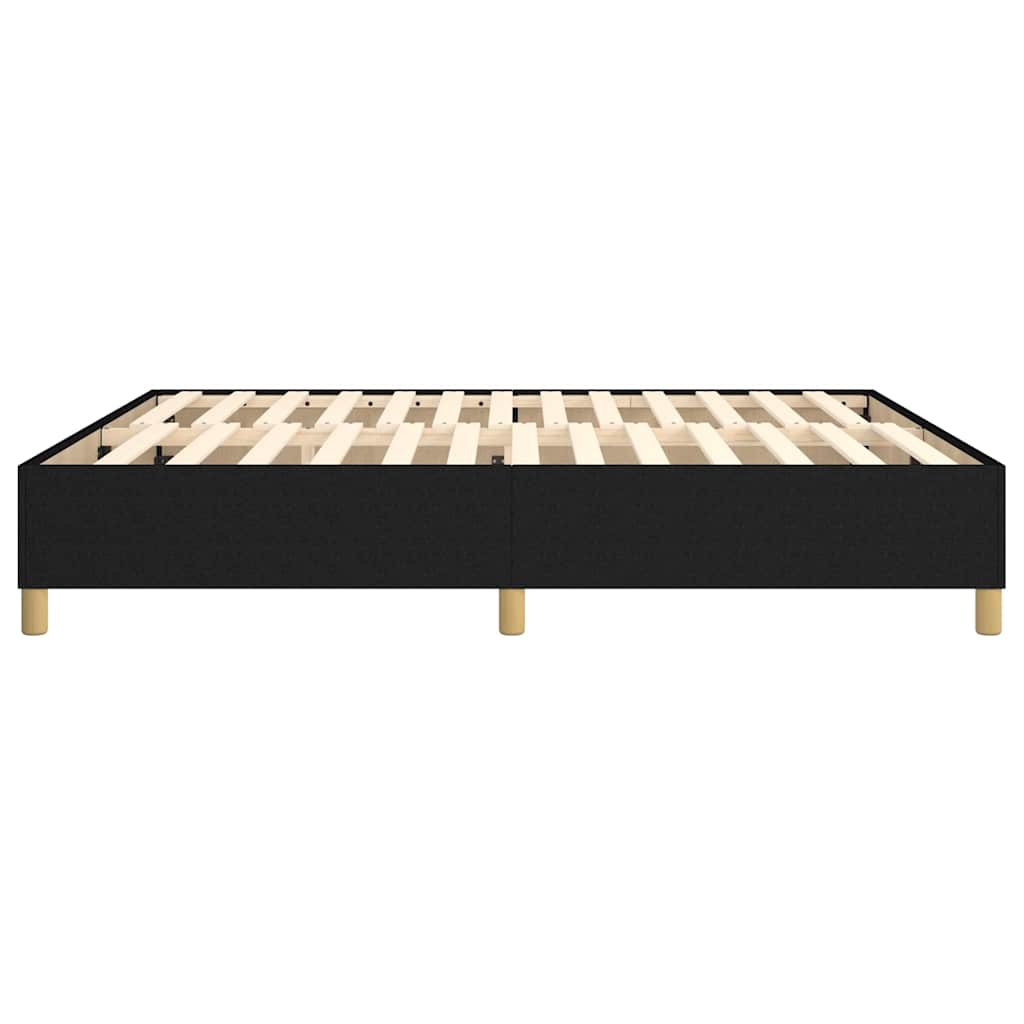 Struttura Letto a Rete a Molle Nero 180x200 cm in Tessuto
