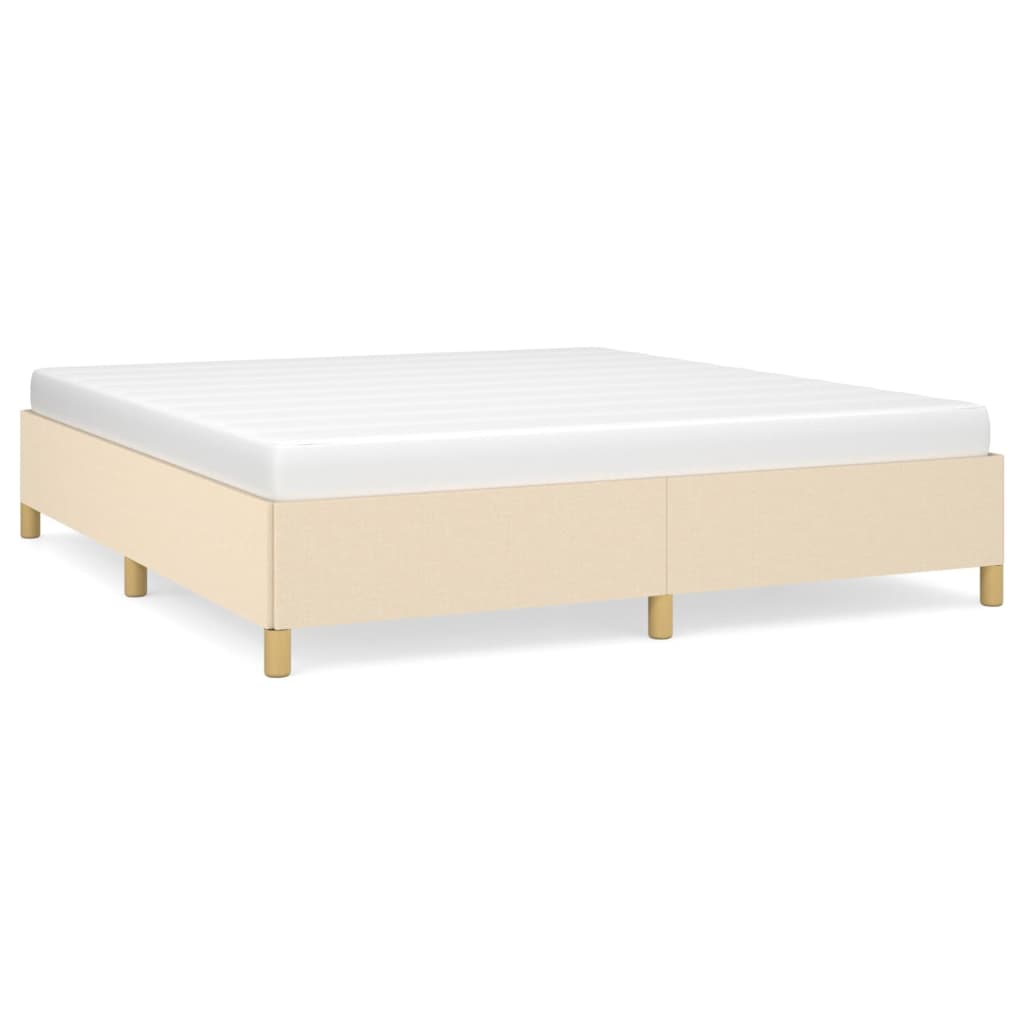 Struttura Letto a Rete a Molle Crema 180x200 cm in Tessuto | homemem39