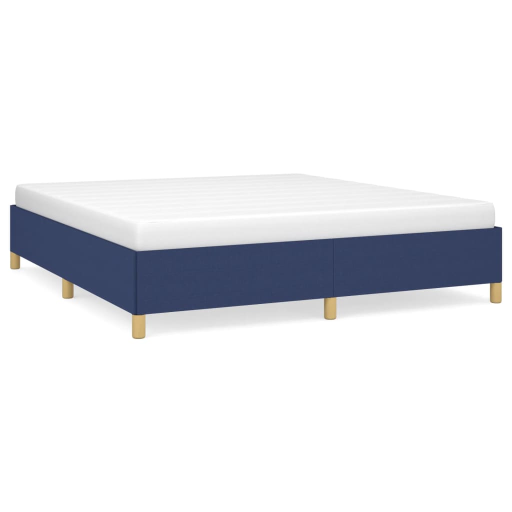 Struttura Letto a Rete a Molle Blu 180x200 cm in Tessuto | homemem39