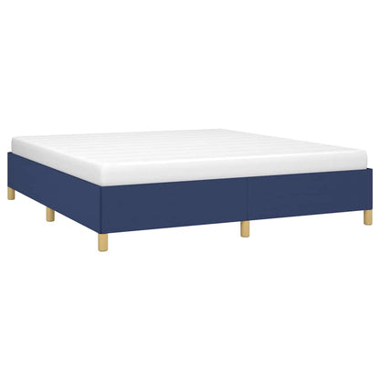 Struttura Letto a Rete a Molle Blu 180x200 cm in Tessuto