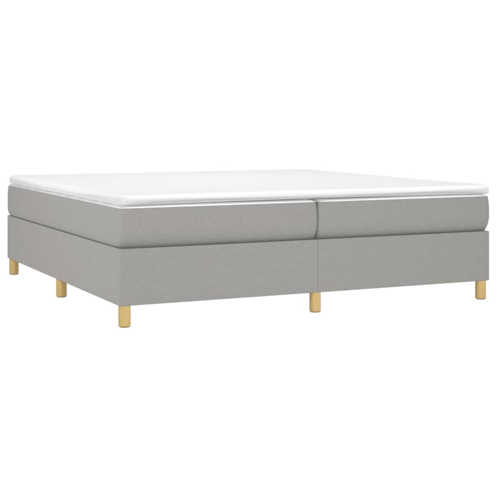 Struttura Letto a Rete a Molle Grigio Chiaro 200x200 cm Tessuto | homemem39