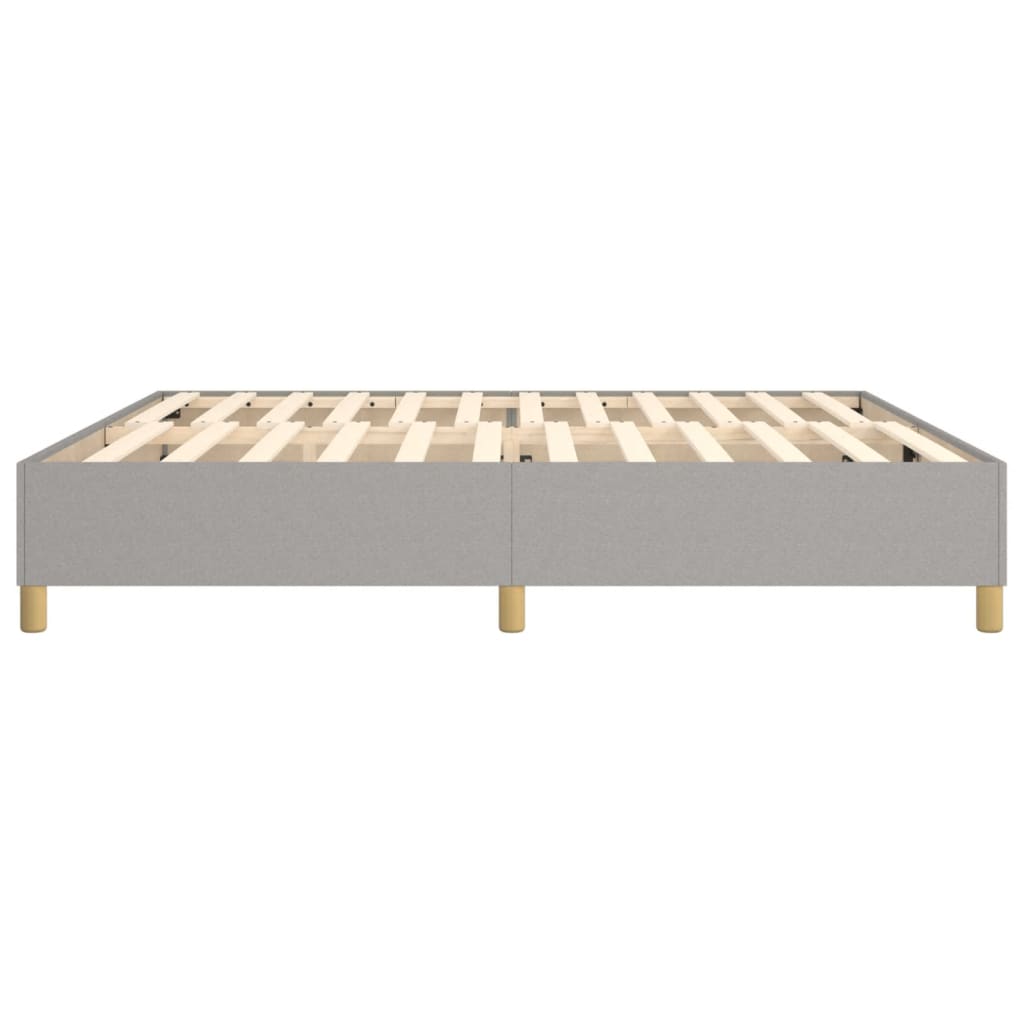 Struttura Letto a Rete a Molle Grigio Chiaro 200x200 cm Tessuto | homemem39