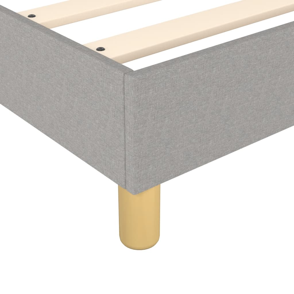 Struttura Letto a Rete a Molle Grigio Chiaro 200x200 cm Tessuto | homemem39