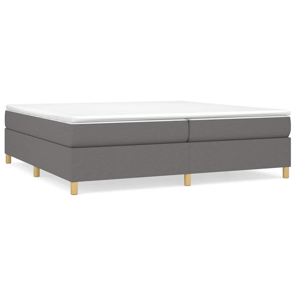 Struttura Letto a Rete a Molle Grigio Scuro 200x200 cm Tessuto