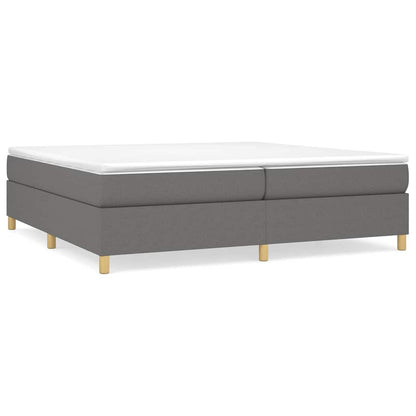 Struttura Letto a Rete a Molle Grigio Scuro 200x200 cm Tessuto