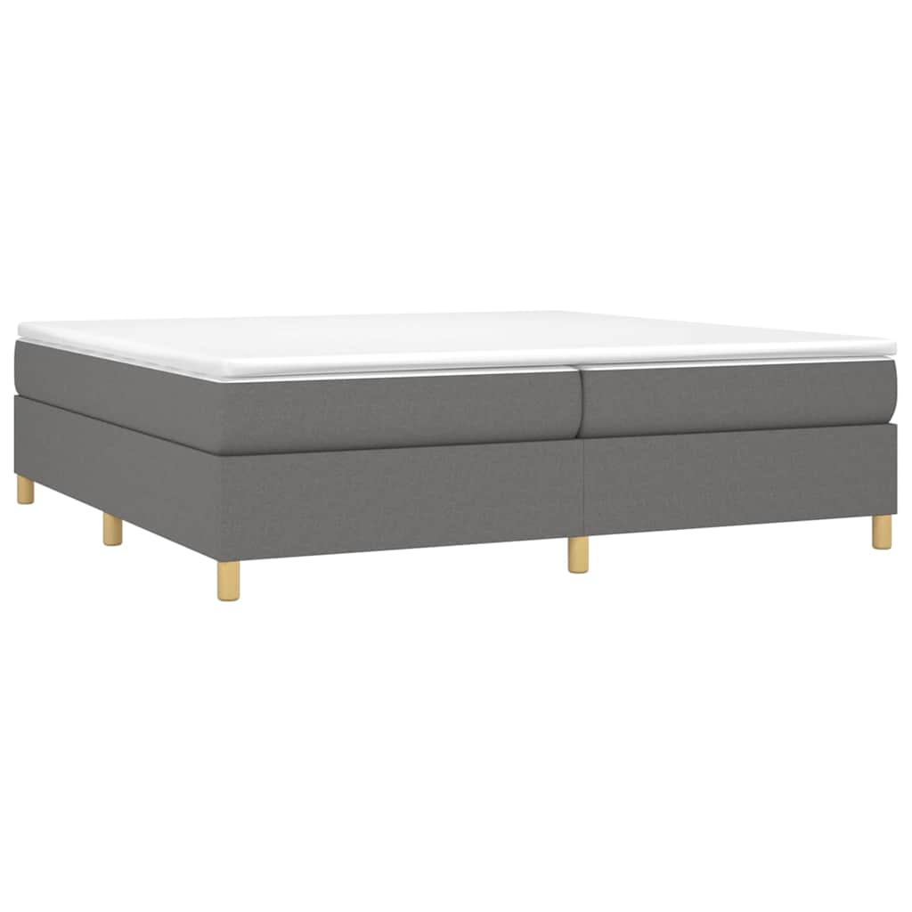 Struttura Letto a Rete a Molle Grigio Scuro 200x200 cm Tessuto