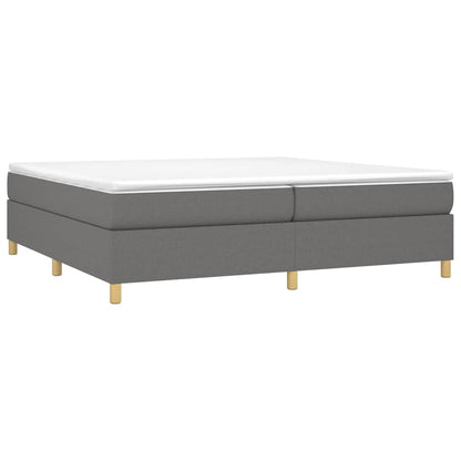 Struttura Letto a Rete a Molle Grigio Scuro 200x200 cm Tessuto