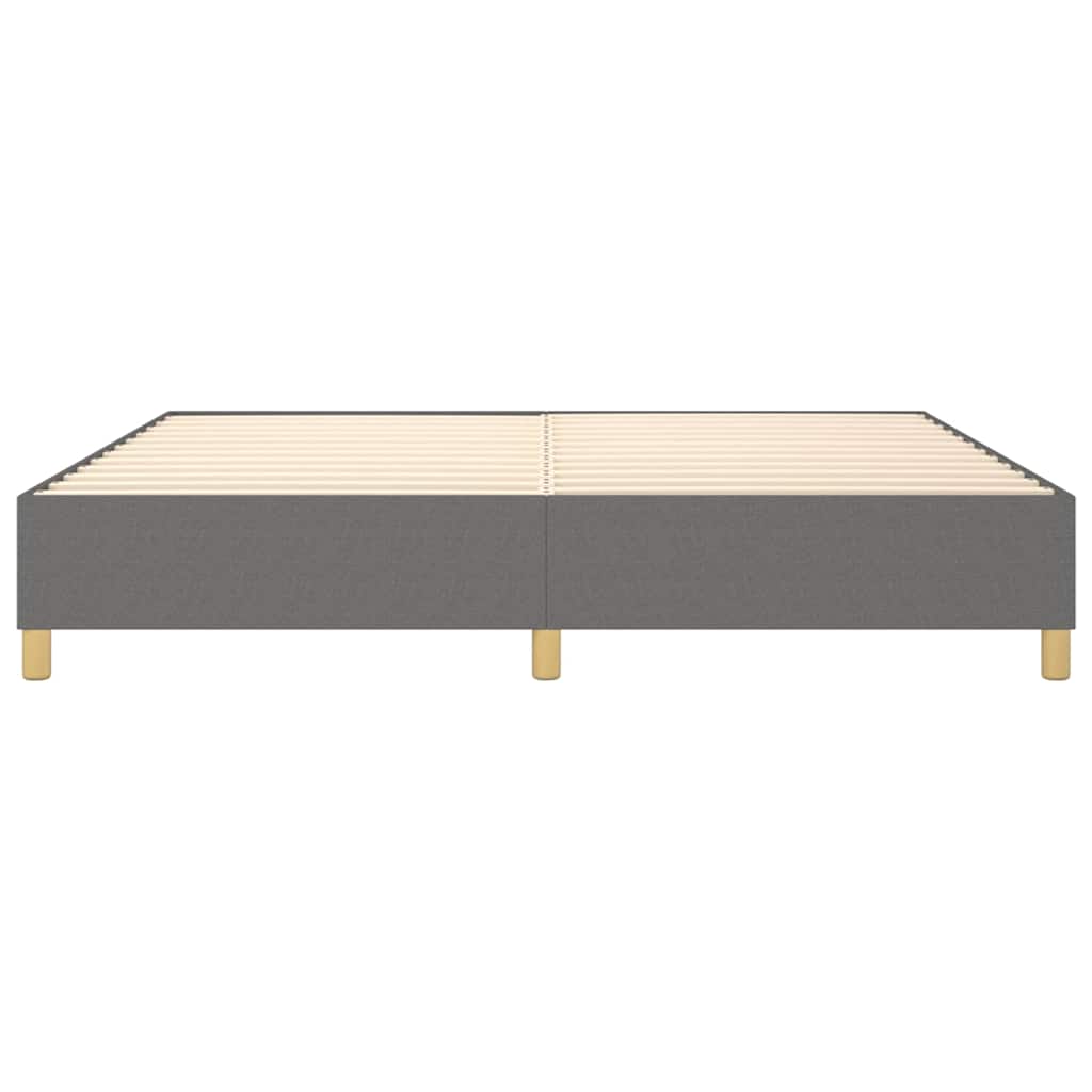 Struttura Letto a Rete a Molle Grigio Scuro 200x200 cm Tessuto