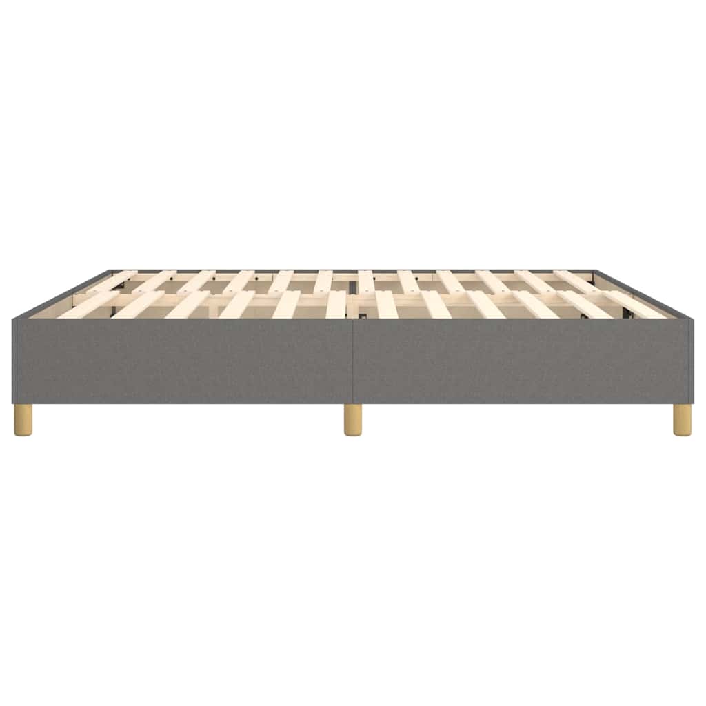 Struttura Letto a Rete a Molle Grigio Scuro 200x200 cm Tessuto