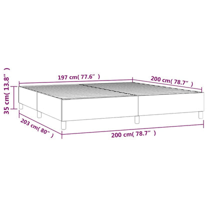 Struttura Letto a Rete a Molle Grigio Scuro 200x200 cm Tessuto