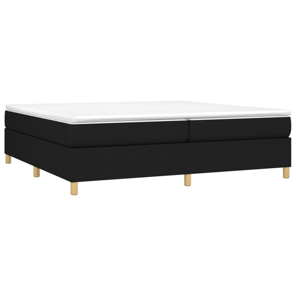 Struttura Letto a Rete a Molle Nero 200x200 cm in Tessuto | homemem39