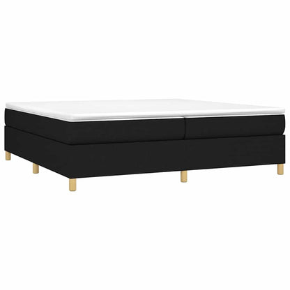 Struttura Letto a Rete a Molle Nero 200x200 cm in Tessuto