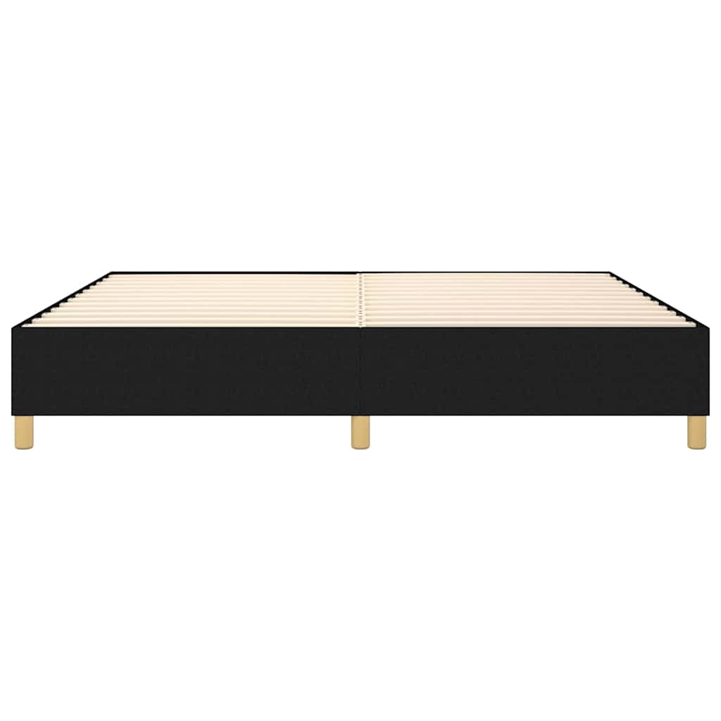 Struttura Letto a Rete a Molle Nero 200x200 cm in Tessuto