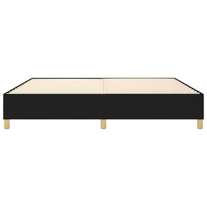 Struttura Letto a Rete a Molle Nero 200x200 cm in Tessuto